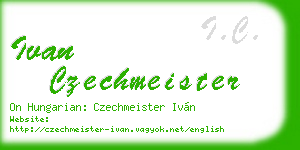 ivan czechmeister business card